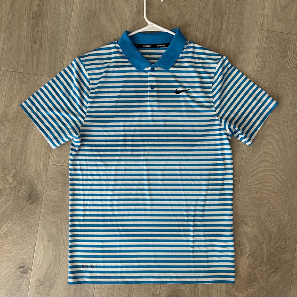 Nike Men's Blue Striped Polo
